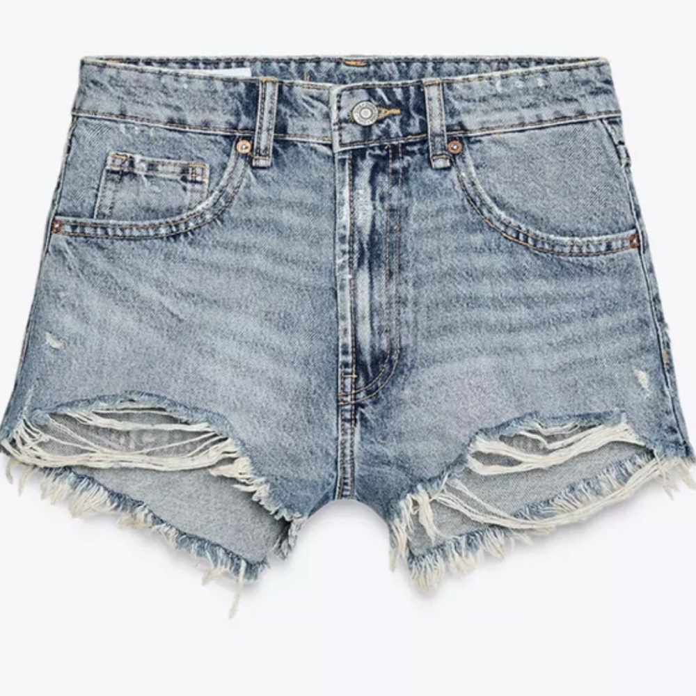 (NWT) Zara High-Rise Denim Shorts - Size 4